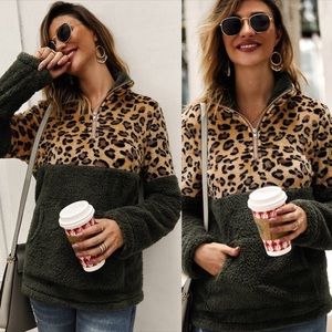 🤩 JUST ARRIVE🤩 Black Leopard Pullover Sweater